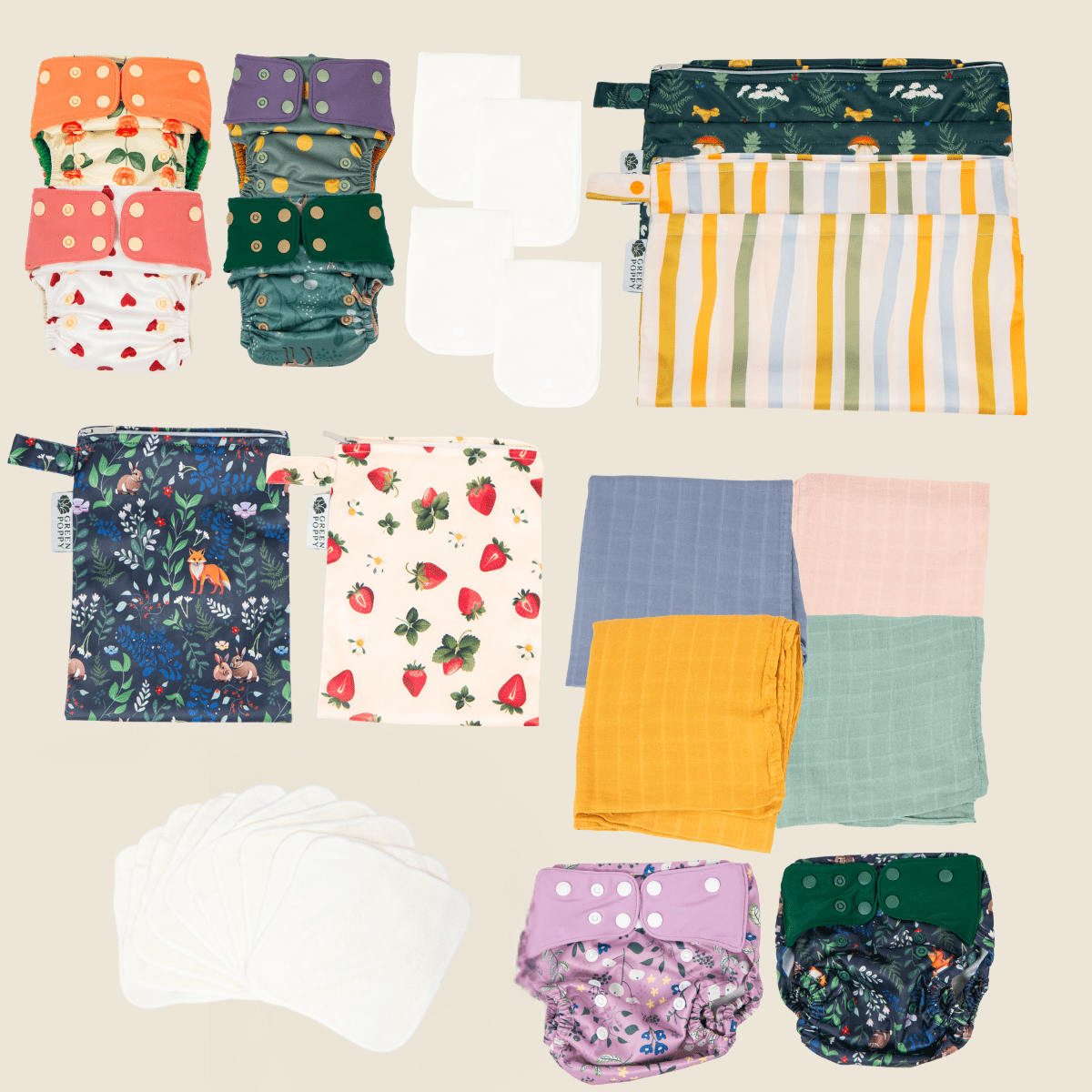 ett bra paket för dig som vill prova på tygblöjor och är nybörjare på att använda tygblöja