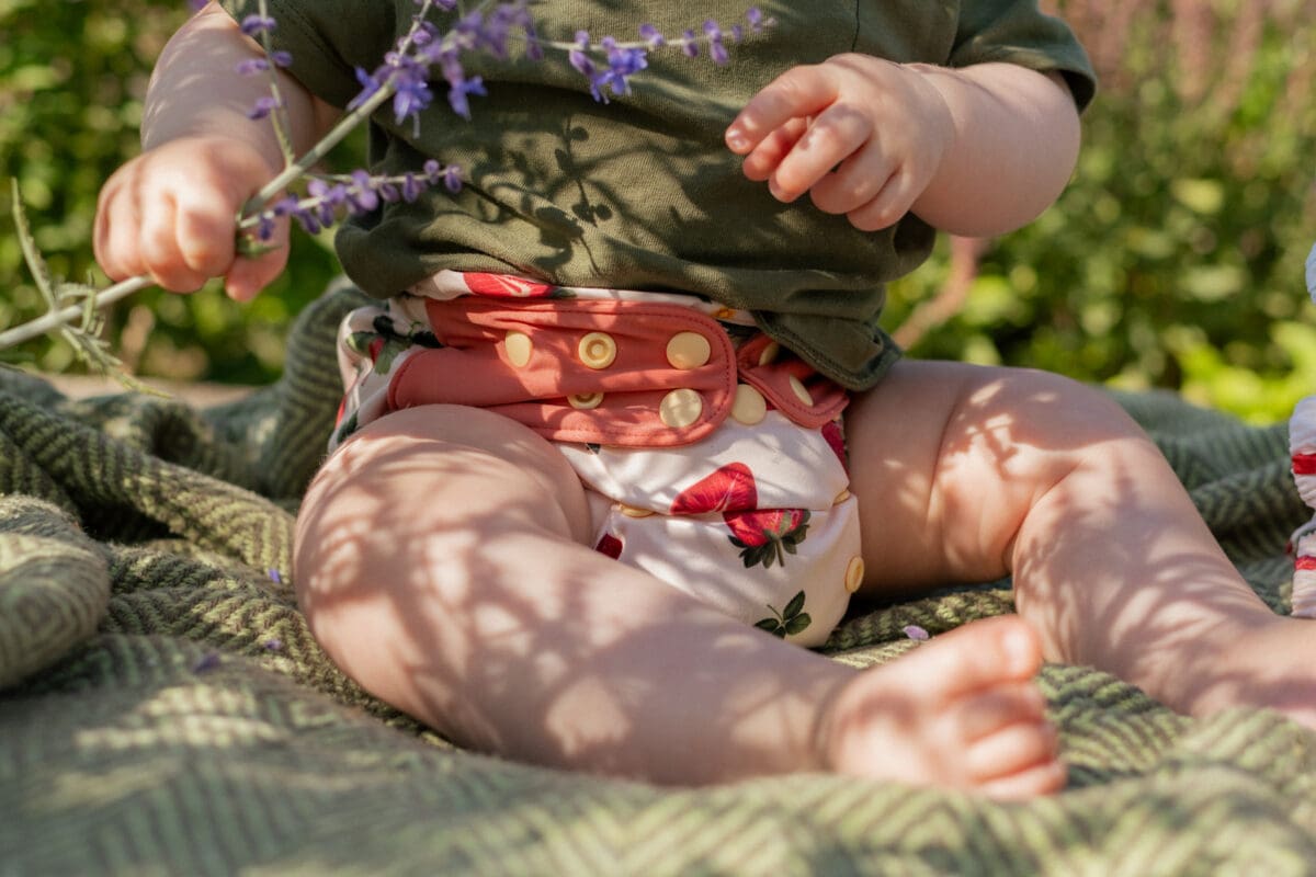 en tygblöja på ett barn